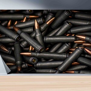 Bullet Wall Paper, Army Wall Paper, Boy Room Wall Decor, Personalized Gift, Do It Yourself, Modern Wall Poster, Loft Decor, 3D Wall Mural image 7
