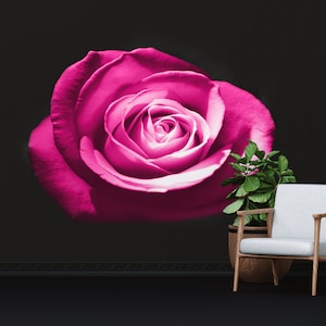 Decals For Walls, Layered Paper Art, Patterns And How To, Housewarming Gift, Pink Rose Photography Wall Print, Rose Photo Wall Decor,