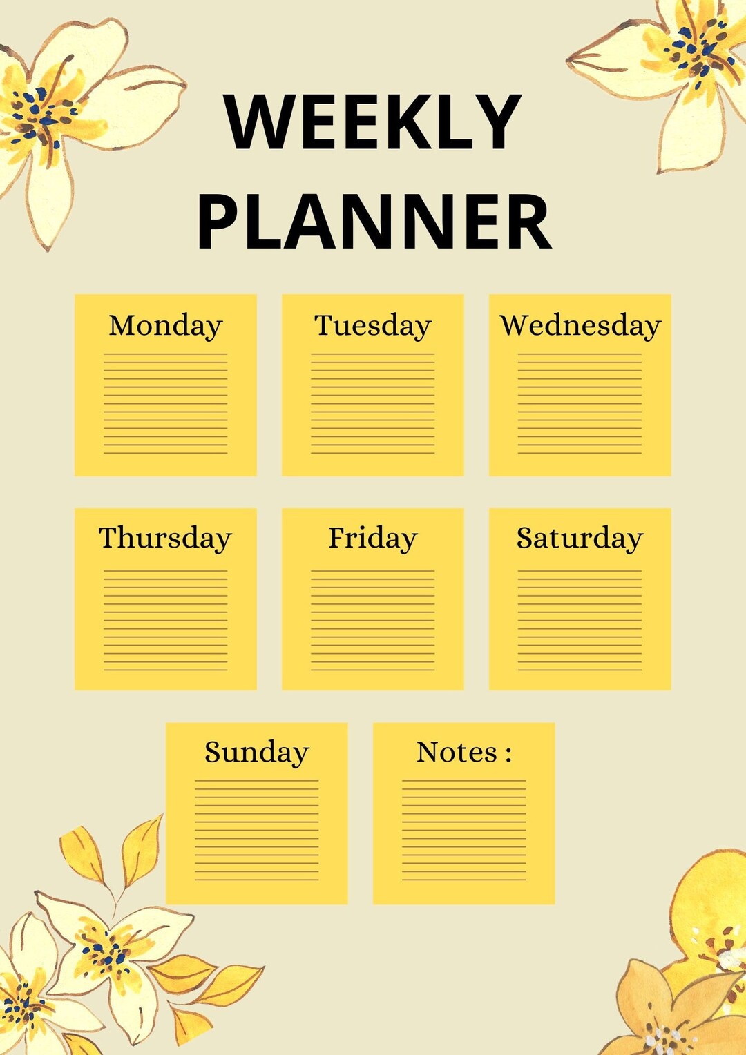 Weekly Planner Office Planner Desk Planner Weekly Planner - Etsy