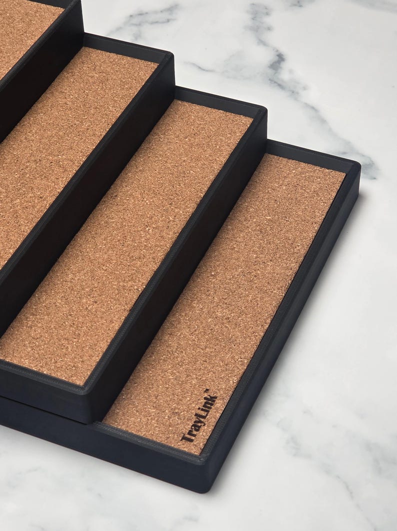 Organizador de exhibición de objetos antiestrés escalonados Traylink™ – Forrado de corcho, impreso en 3D imagen 5