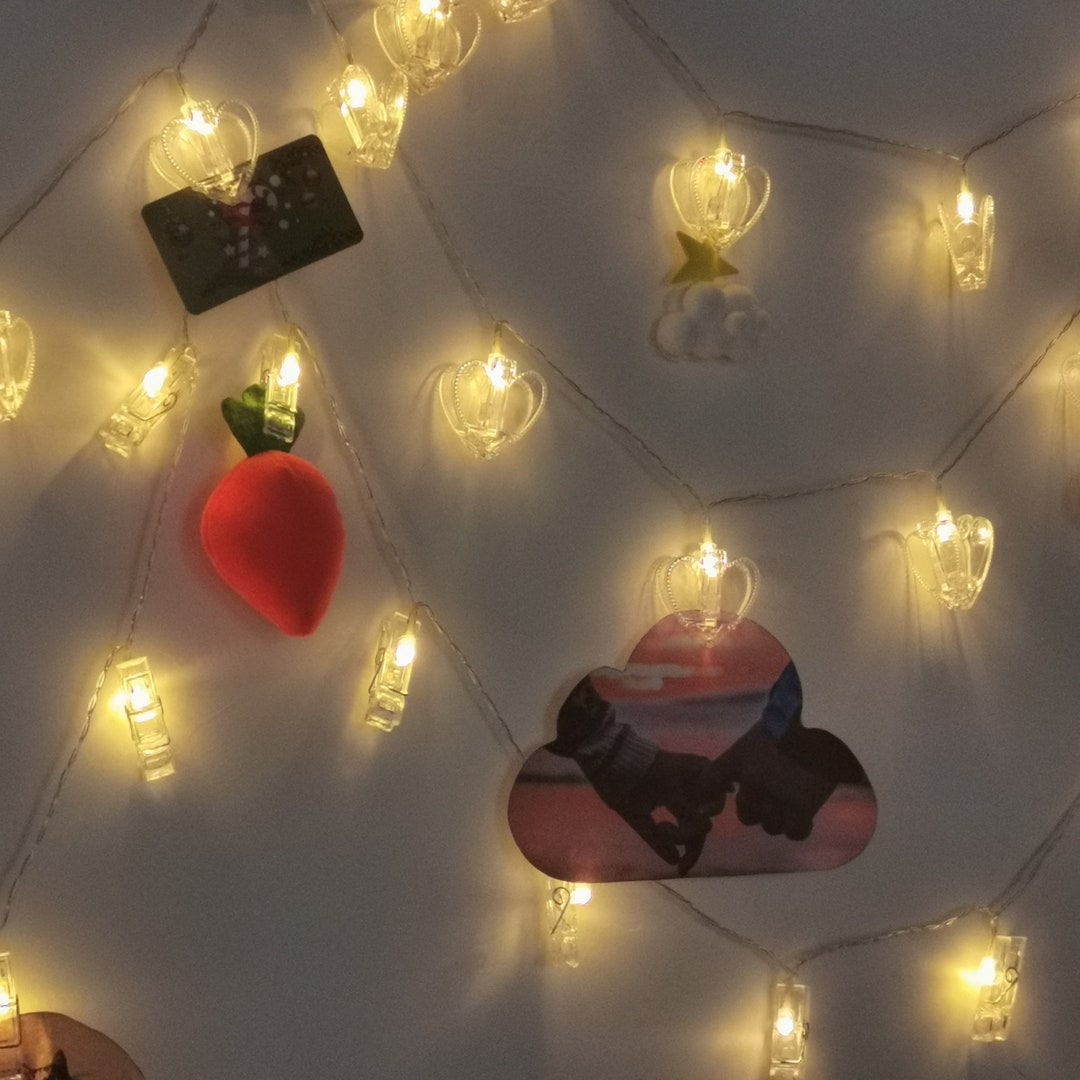 Photo Clip Light String Led Lantern Photo Hanging Wall Etsy