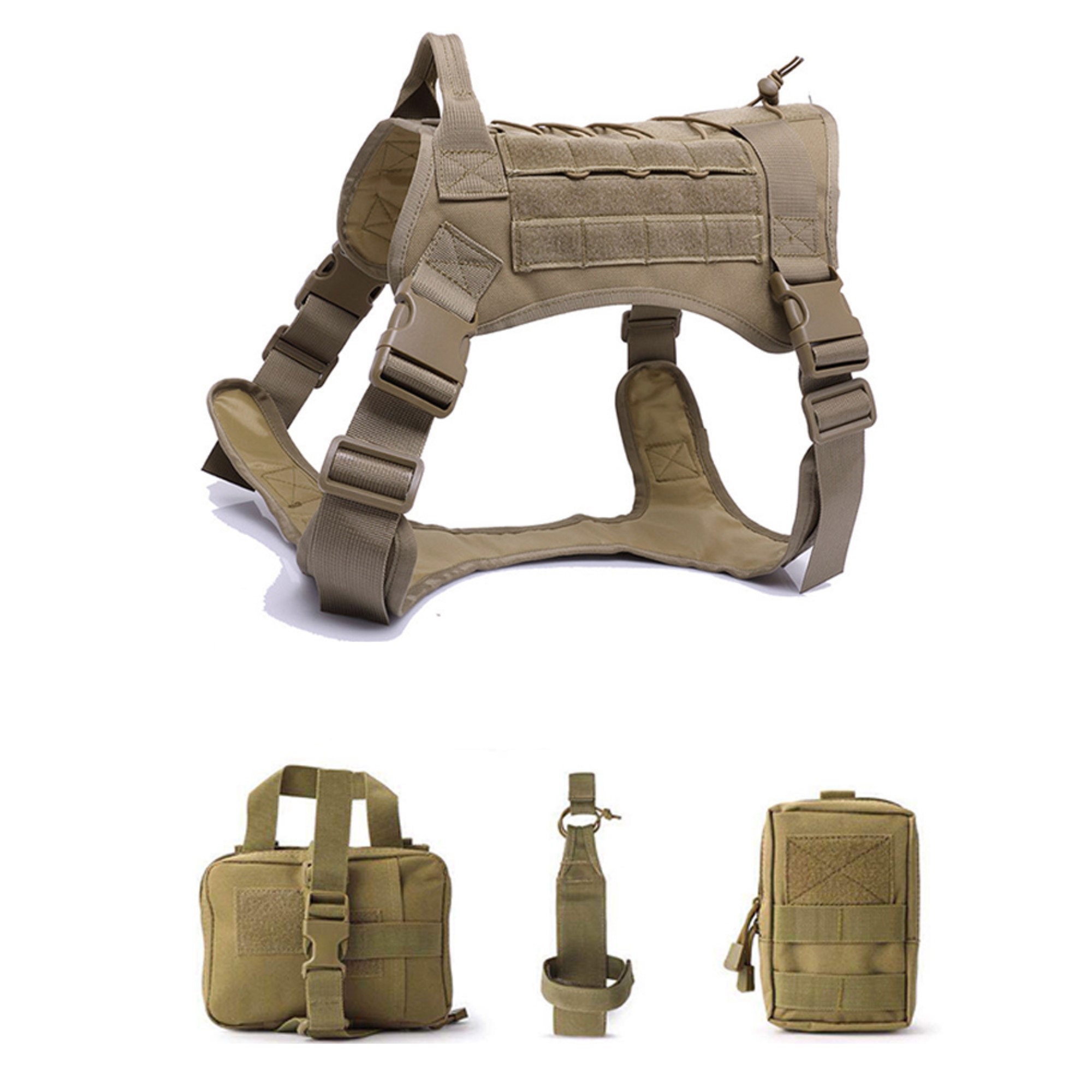Tactical Pet Chest Vest Dog Cooling Vest Heavy Duty Outdoor Pet