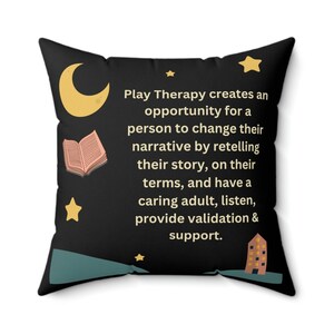 Play Therapy creates an Opportunity Printed Polyester Square Pillow in two size options.