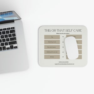 This or That Self Care Mouse Pad