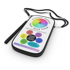 Copingtas met emotiewiel en emotionele regulatie Visuele herinnering met vakken voor telefoons en andere ondersteunende items