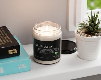 Self-Care Definition Soy Wax Candle - Mental Health Gift