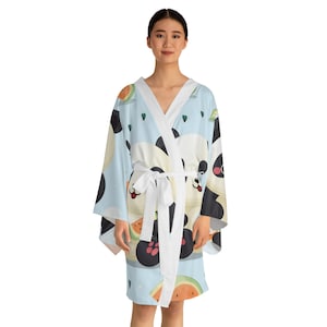 Robe Long Sleeve Panda Love Kimono Robe