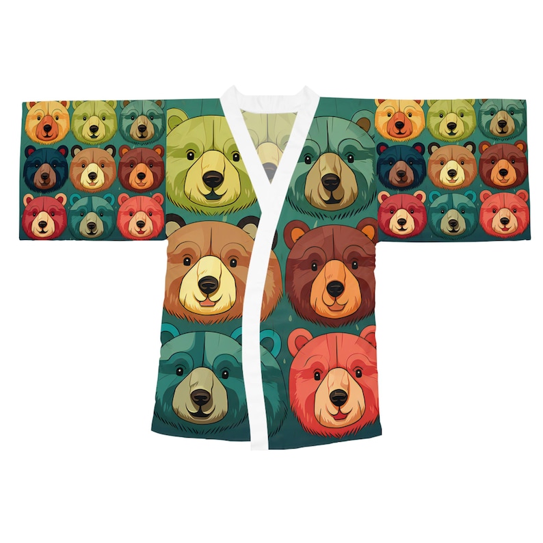 Robe Diverse Colorful Bears Kimono Robe - Etsy