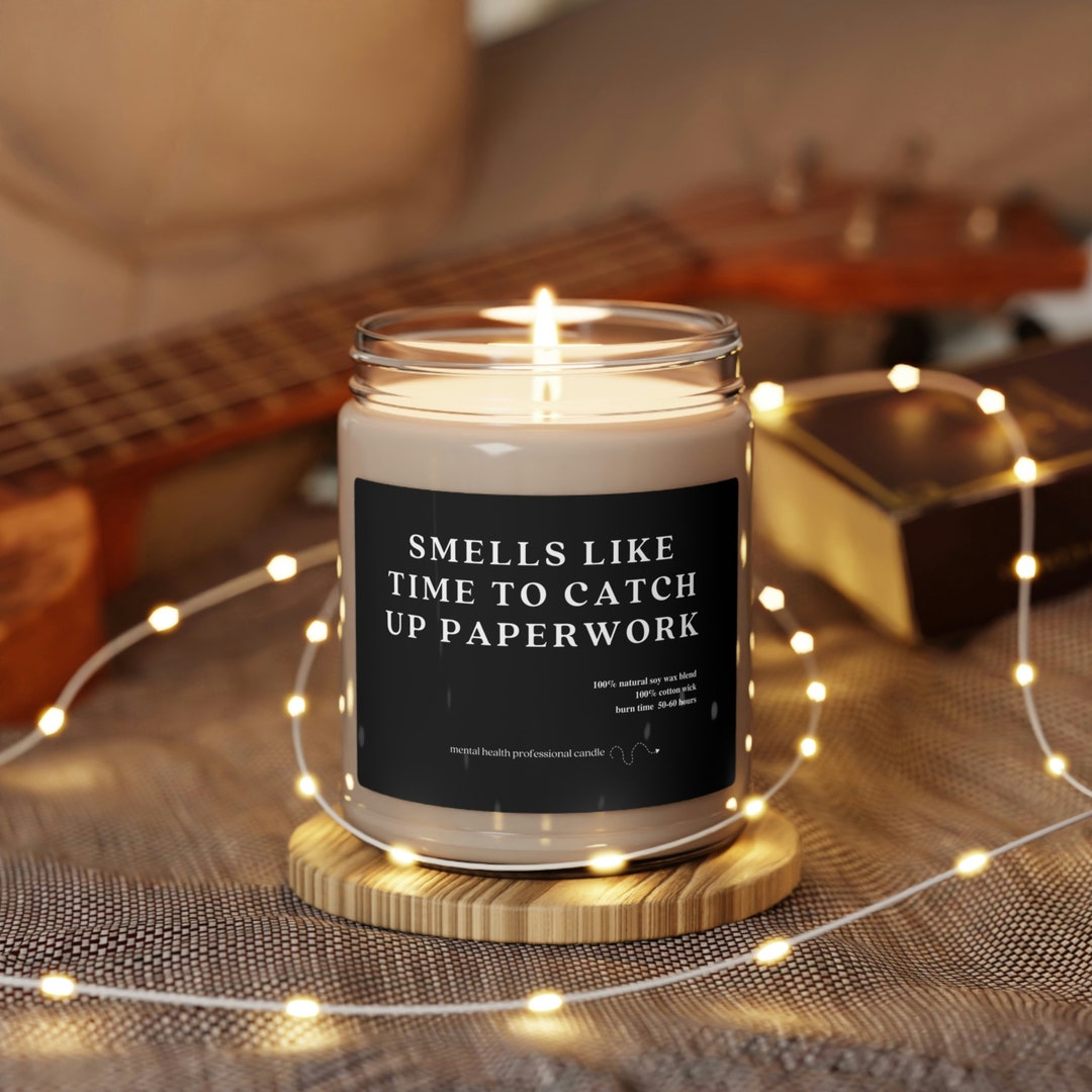 Candle Smells Like Time to Catch up Paperwork MHP Black Label