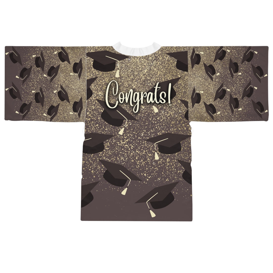 Celebration Robe Graduation Cap Self Love Congrats on Back Long Sleeve ...