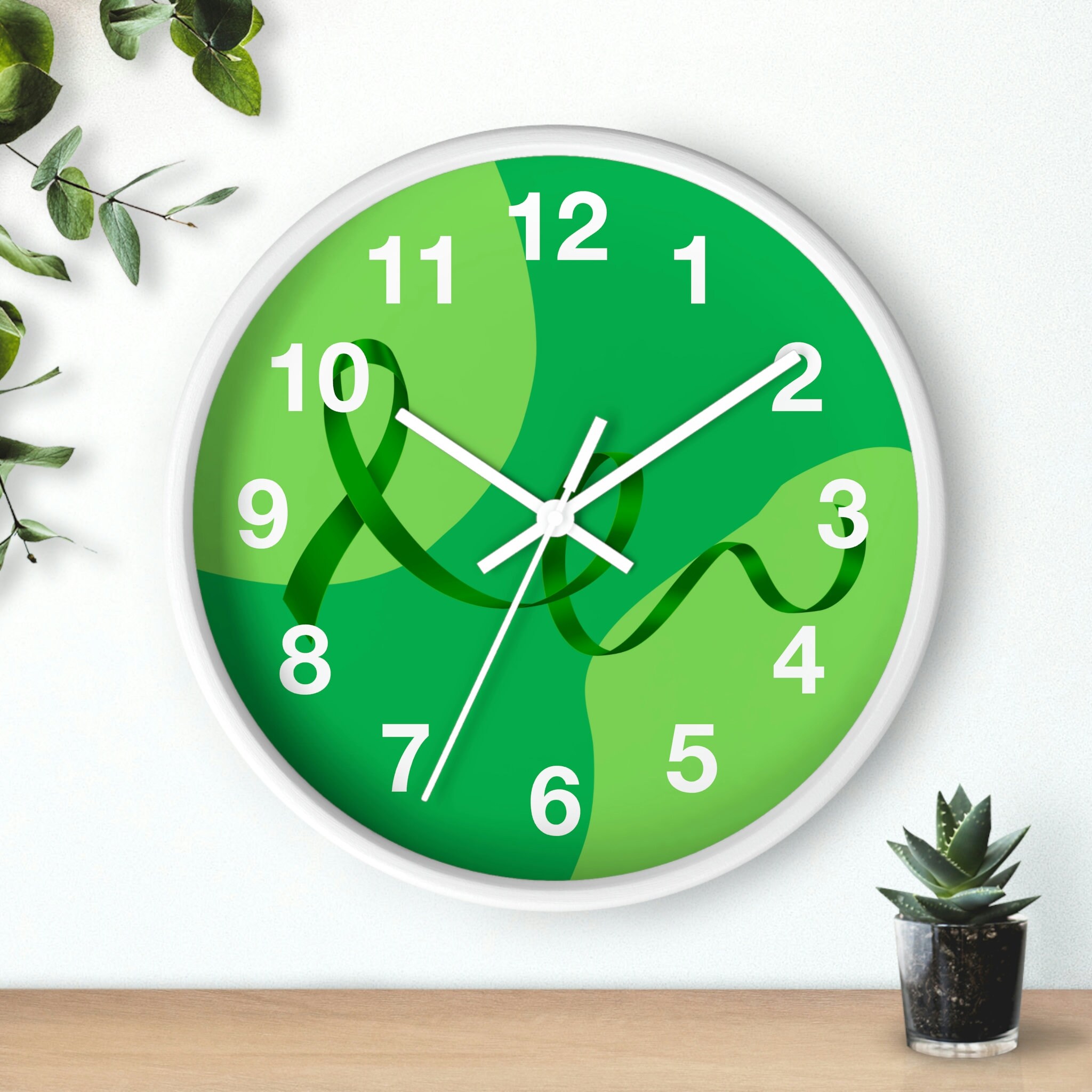 Mental Health Awareness Ribbon Wall Clock - Etsy