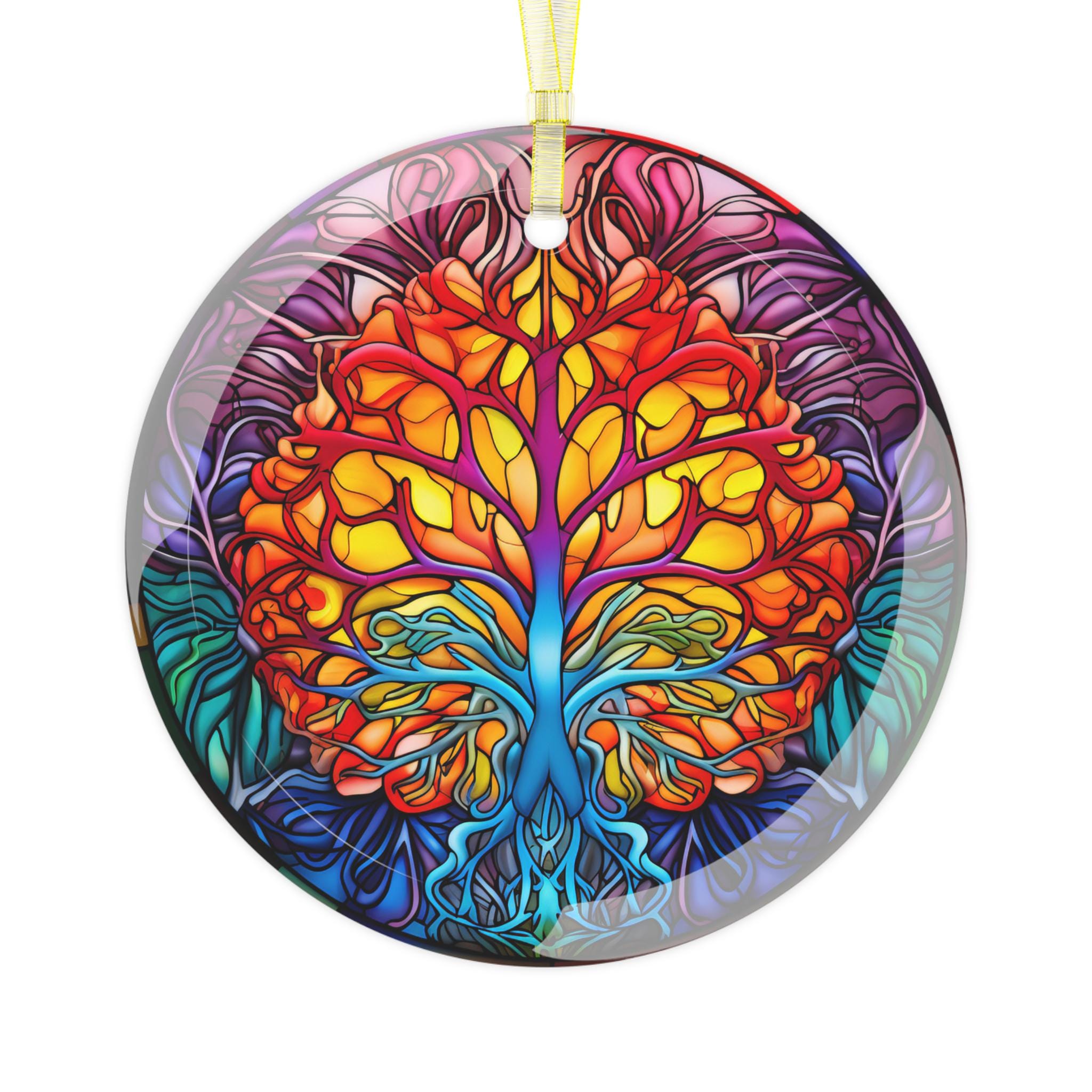 Glass Ornament Stained Glass Brain Glass Ornament