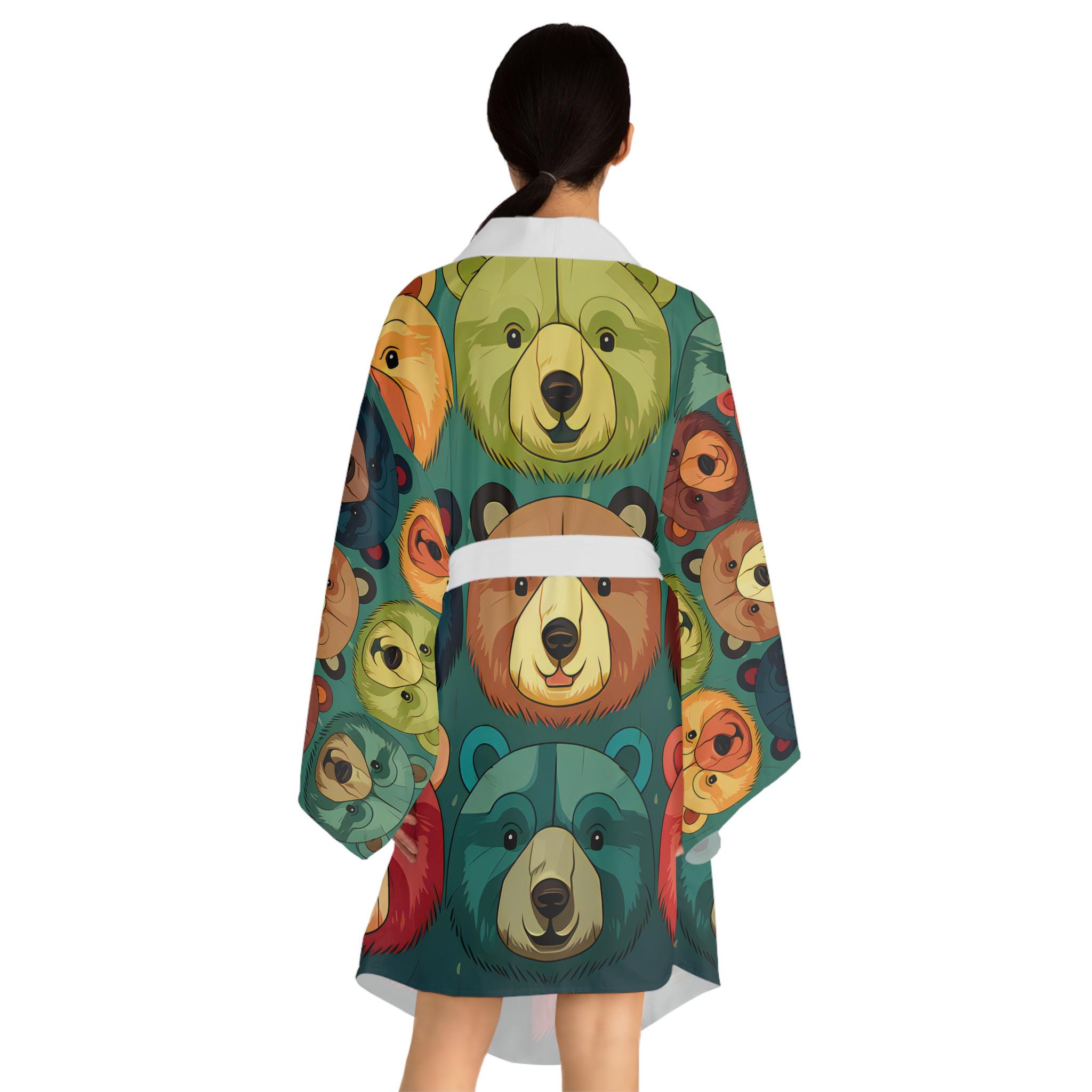 Robe Diverse Colorful Bears Kimono Robe - Etsy