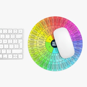 Mouse Pad Emotion Feelings Wheel Trust the Process Round Mouse Pad