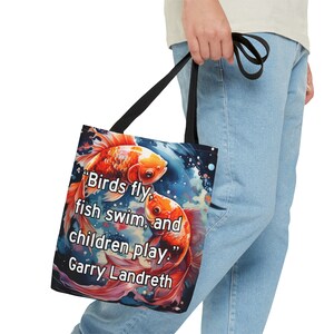 Fish Tote Bag: Garry Landreth Play Therapy Design image 4