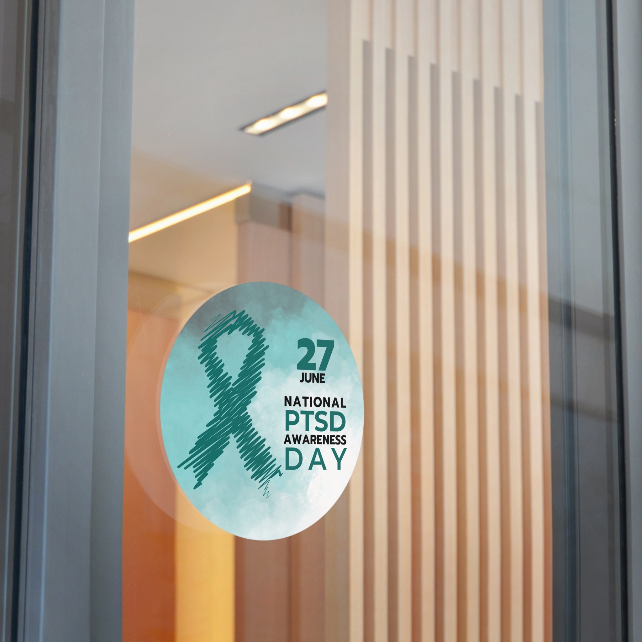 Sticker June 27 National PTSD Awareness Day Round Vinyl Sticker - Etsy