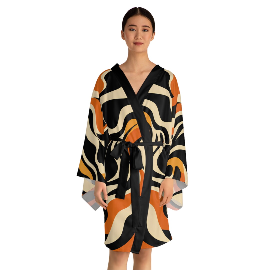 Tiring Robe Robe Self Care Long Sleeve Fierce Tiger Kimono Robe - Etsy