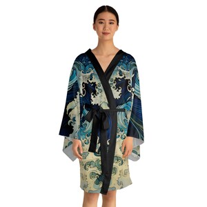 Robe Wild Seas Long Sleeve Kimono Robe