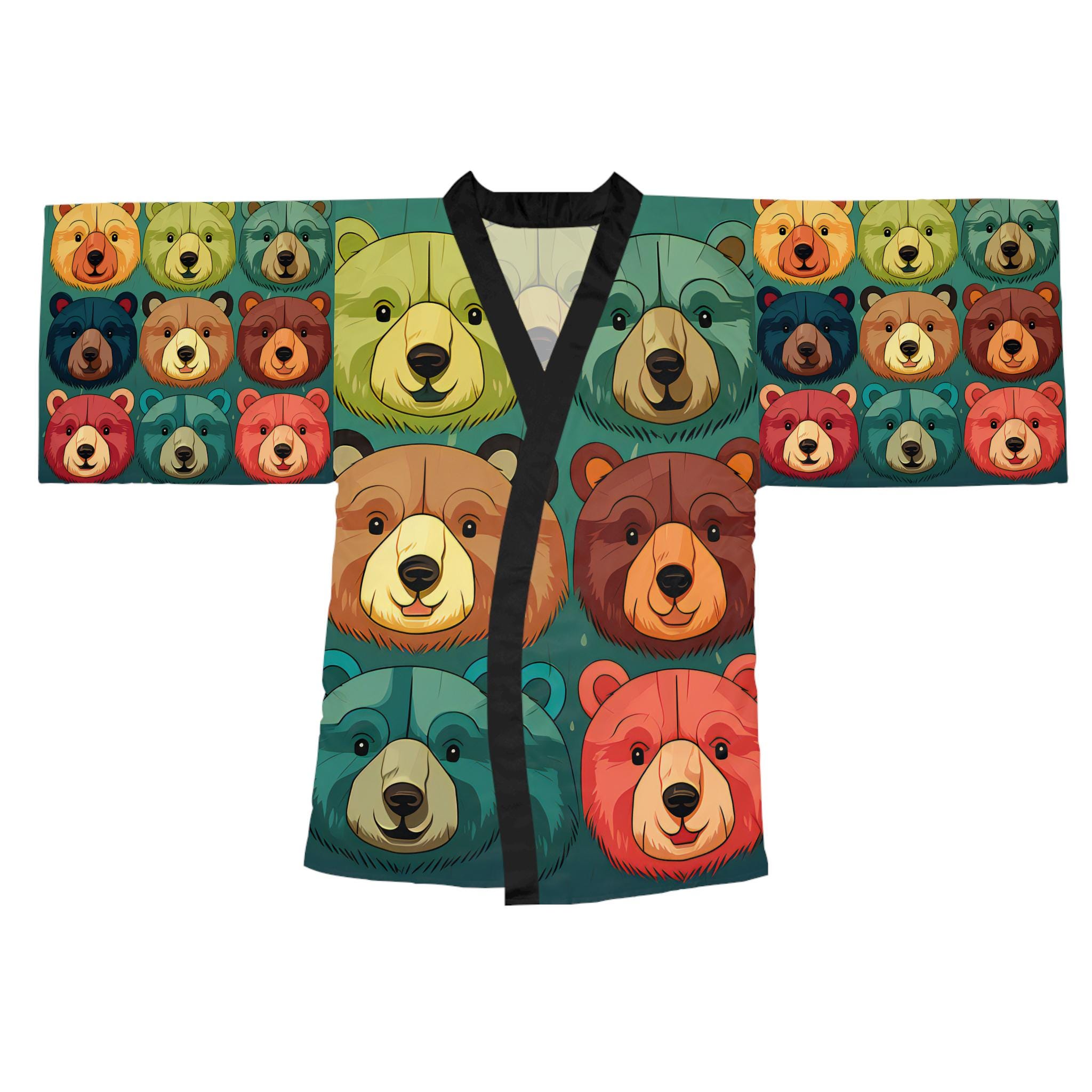 Robe Diverse Colorful Bears Kimono Robe - Etsy