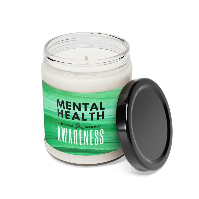 Candle Mental Health Awareness Talk About It Seek Help With Etsy