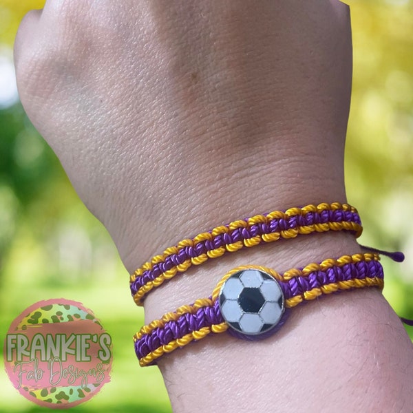 Orlando City SC Adjustable Charm Bracelet Fan Apparel & Souvenir Soccer MLS Braided Friendship Bracelet Gift For Soccor Fan