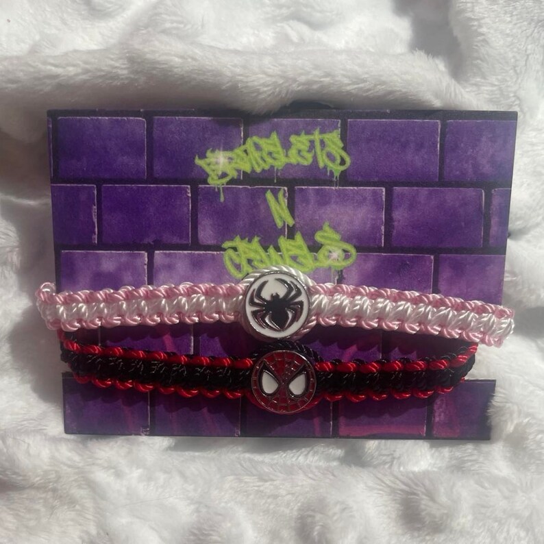 Spider Verse Friendship Bracelets Braided Matching Miles & Etsy