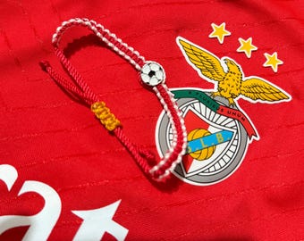Handmade Soccer Bracelet Football Fan Gift, Club Cup Jewelry, Soccer Charm, Adjustable Nylon String