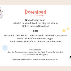 Adventkalender für Kinder 24 Scherzfragen PDF-Sofort Download Weihnachten zum selber Basteln Ausdrucken Schule lustig digital Bild 7