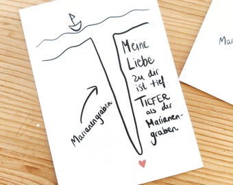 Loving anniversary card | for her/him | birthday card for woman/man | for partner | couple | Valentine's Day card