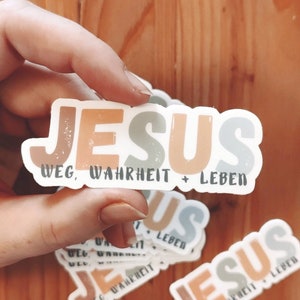 Jesus Weg Wahrheit Leben Aufkleber | christlicher Sticker | Bibel | deutsch | Johannes 14:6 | Glaube Sticker | christliches Geschenk | Gott