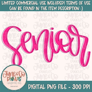 Puede incluir: Texto "Senior" en rosa y negro con un efecto 3D. El texto está contorneado en negro y tiene una sombra rosa. El texto está sobre un fondo blanco.