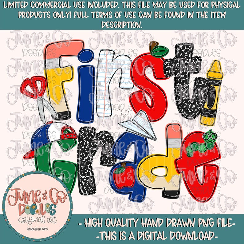 First Grade Thumbnail Boys First Grade PNG| Cool Back to School Sublimation File| Little Boy ...
