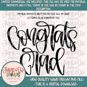 Letras de Parabéns para Formatura PNG | Caligrafia de Formatura | Letras para Banner de Festa | Letras para Cartão de Saudações | SVG Feito à Mão | Download Instantâneo