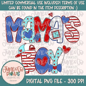 VDay Mama&#39;s Boy PNG| Boys Valentine&#39;s Day Sublimation File|Little Man Holiday Shirt Design| Hand Lettering| Hand Drawn Art| Digital Download