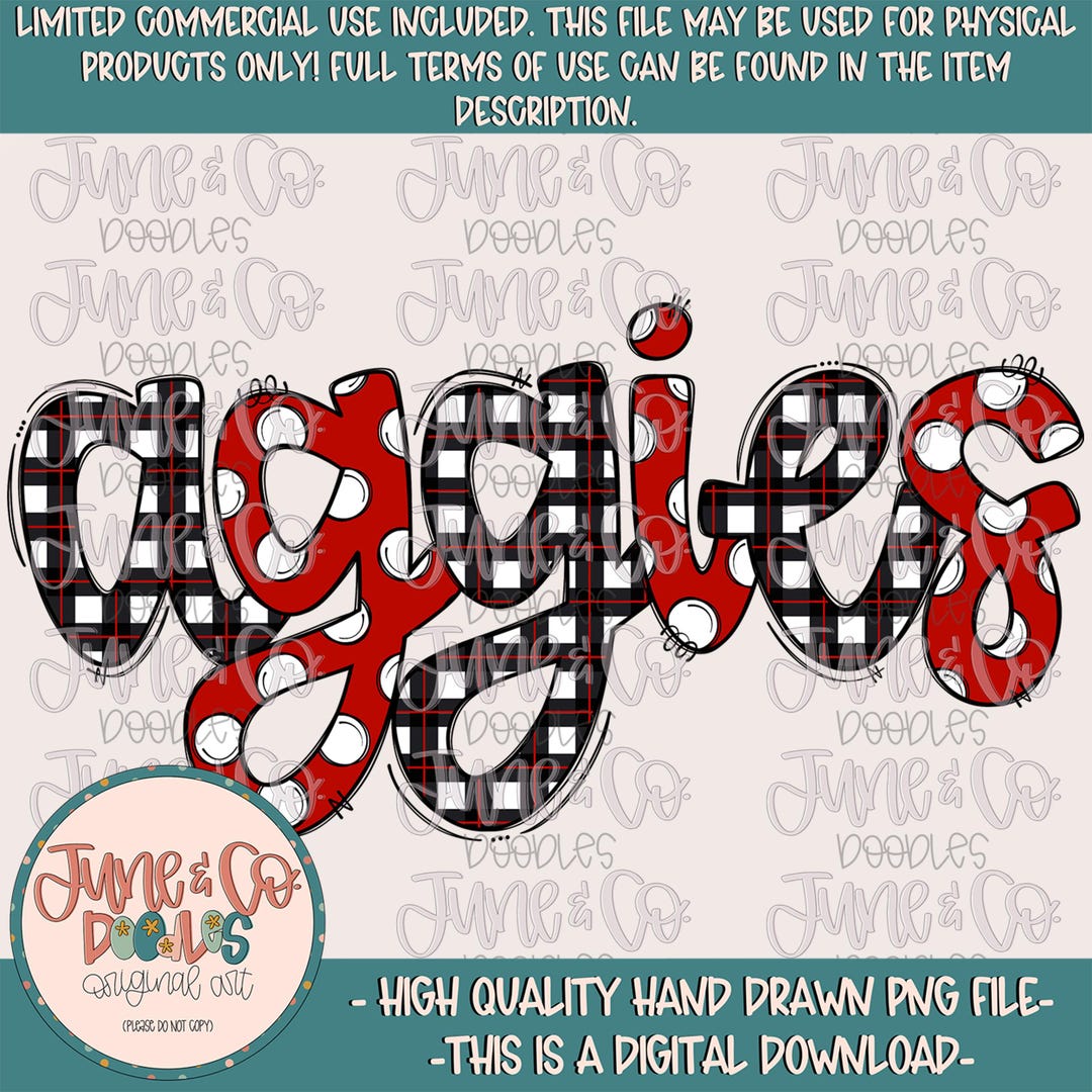 Aggies Doodle PNG| Mascot Lettering File| Sports Team Doodle| Game Day ...