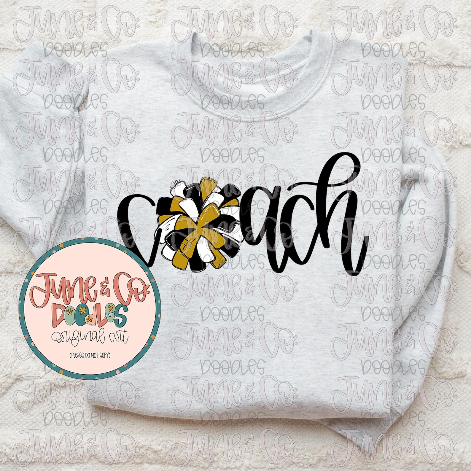 Coach Rj Lettering Design Coach Lettering With Pom Pom PNG| Cheer Coach Sublimation File ...