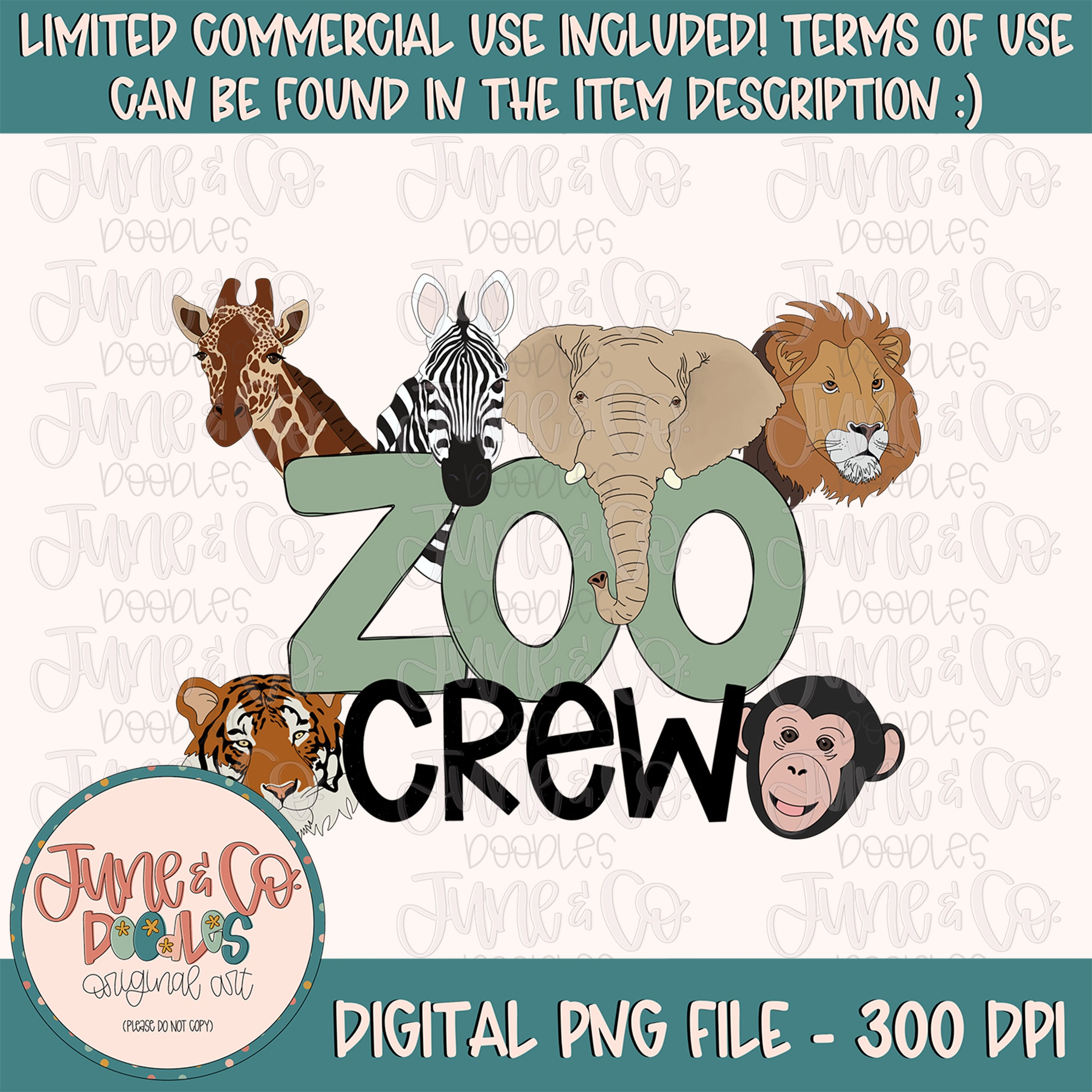 zoo様オーダーページ Zoo Crew PNG| Kids Zoo Animals Sublimation File| Kids Zoo Shirt