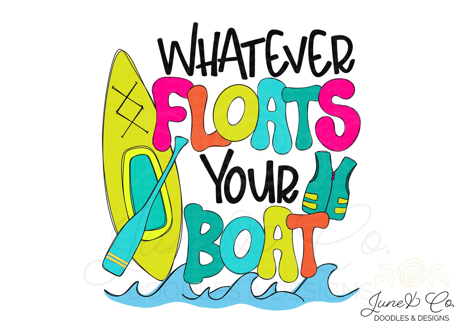 Whatever Floats Your Boat PNG Bright Summer Sublimation File Etsy
