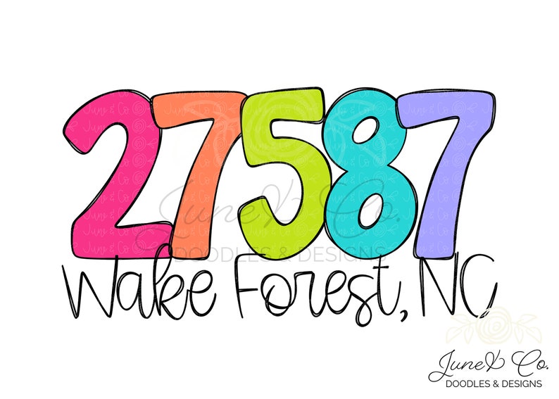 Custom City State Zip Code PNG North Carolina Sublimation Etsy