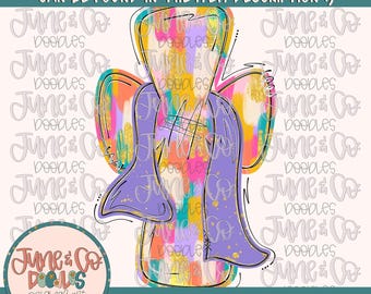 Painted Cross PNG| Christian Brush Stroke Sublimation File| Girls Faith Based Shirt Design| Hand Drawn Art| Digital Download
