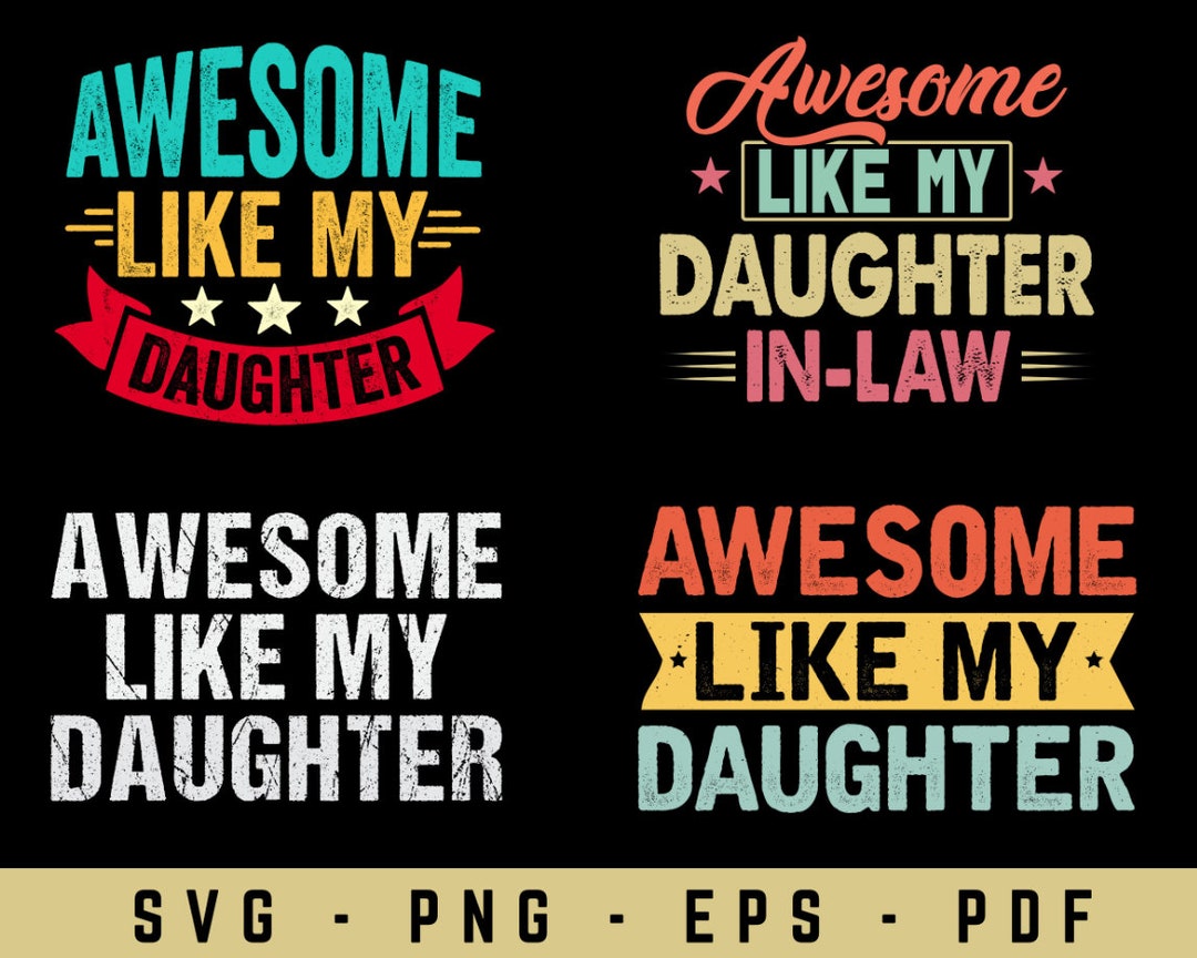"Awesome Like My Daughter" Dad Hat - Funny Father's Day Gift From Daughter, Adjustable Black Baseball Cap - View #9