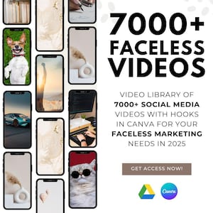 7,000+ Faceless Social Media Videos | Viral Video Content | TikTok, Reels & Shorts Bundle