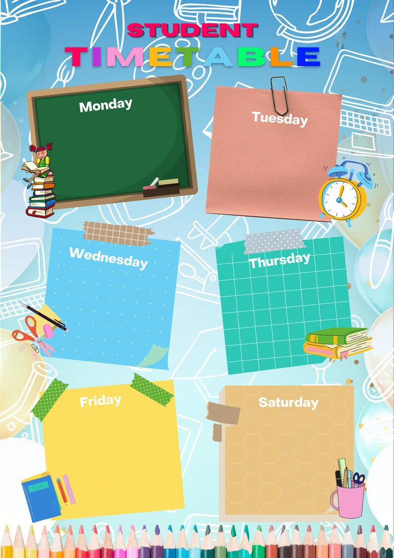 Student and Timetable - Etsy
