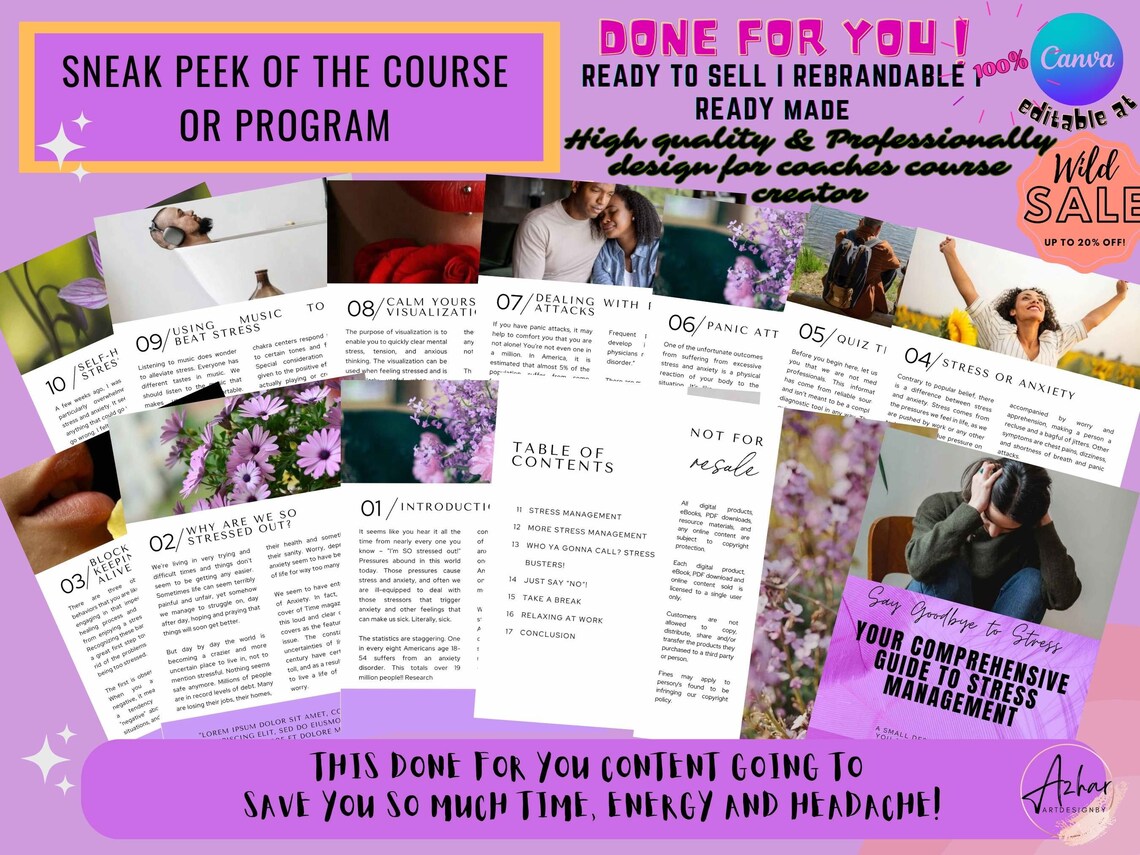 Done for You Eliminate Stress and Anxiety Brandable Coaching Program ...