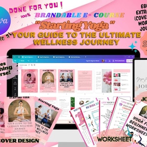 Done For You Yoga for Beginners Brandable Coaching Program, Workbook, EBook | Content for Health Coaches, Yoga, Wellness, Meditation Coach
