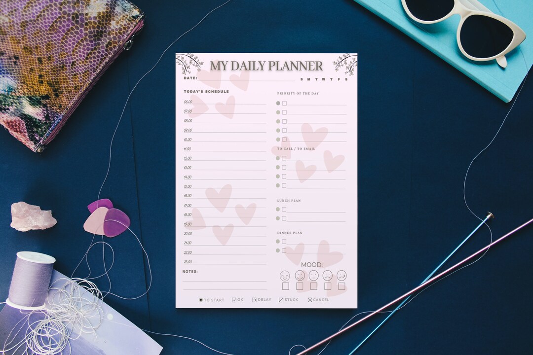 Daily Planner, Digital Planner, Printable Planner - Etsy