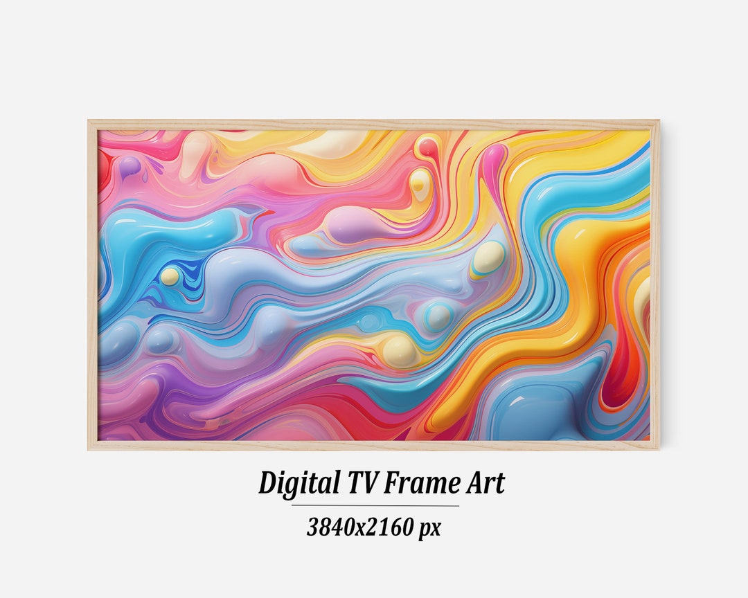 Pop Art Tv Wall Art Modern TV Wall Art TV Art Abstract TV Frame Art