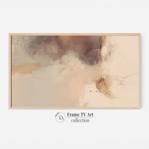 Abstract Samsung Frame TV Art | Minimalist Muted Earth Organic Waves | Modern Art for Frame TV | Digital Download | 4K TV Art