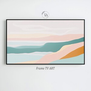 Abstract Samsung Frame TV Art | Modern Spring TV Artwork | Colorful Art for TV | Instant Download