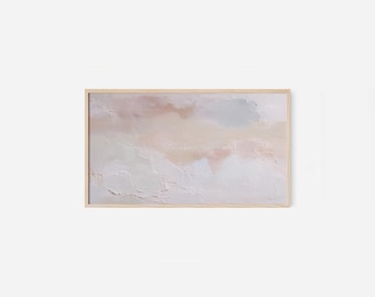 Neutral Pastel Art for Frame TV - Abstract Textured Samsung Frame TV Art, Modern Minimalist Decor (Digital Download)